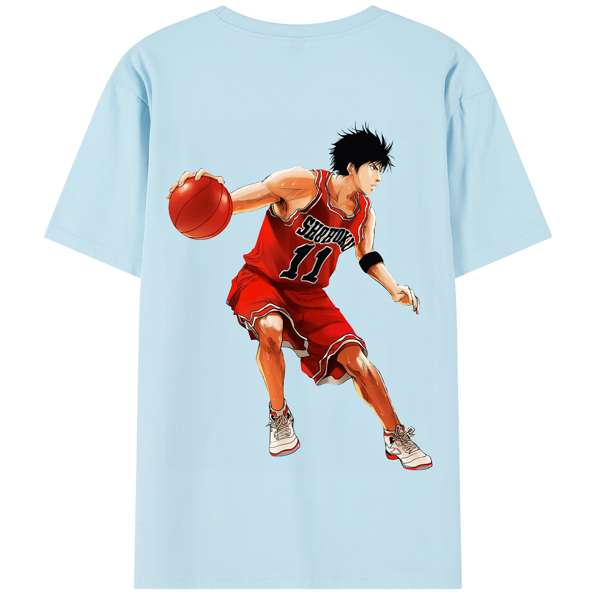 SLAM DUNK／スラムダンク 綿100％半袖Tシャツ（背面プリント）